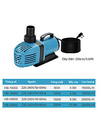Máy bơm nước hồ cá HB-16000 HB-18000 HB-20000 HB-25000 cao cấp. BH uy tín