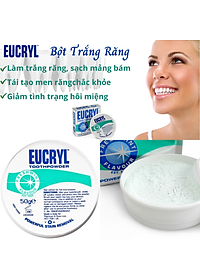 Bột trắng răng, Kem đánh răng trắng răng Eucryl Anh Giúp răng trắng sáng bền lâu , sạch bóng và thơm mát cả ngày - QuaTangMe Extaste