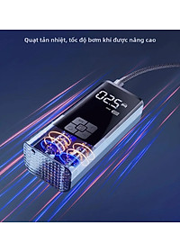 Máy Bơm Lốp Xe Máy Xe Đạp Không Dây Thế Hệ Mới 2025 150PSI LED Display Nhỏ Gọn Mạnh Mẽ Tự Động Ngắt Khi Đủ Hơi