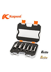 Bộ 6 mũi khoét sắt, Inox Kapusi Nhật Bản bao gồm 16 -18 - 20 - 22 - 25 - 30 K-3692