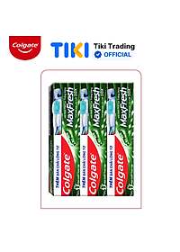 Bộ 3 Kem đánh răng Maxfresh Bamboo Charcoal 225g kèm bàn chải lông tơ phủ than