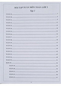 Combo Sách - Bài tập tuần Toán 3 tập 1 + 2