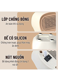 Máy Sưởi Gốm Mini Cho Nhân Viên Văn Phòng Làm Ấm Nơi làm việc phòng ngủ nhà tắm phòng học - Máy Êm Ấm Áp - Quạt Sưởi Ấm Mini Công Suất Max 400W Du Lịch Phượt Dã Ngoại Máy sưởi ấm cho phòng ngủ, quạt sưởi gốm nóng nhanh an toàn cho trẻ em - Hàng Nhập Khẩu