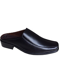 Dép nam bít mũi da bò Trường Hải màu đen đế cao 3.5cm HÌNH ẢNH THẬT