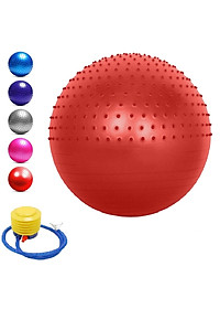 Bóng tập Yoga Nửa Gai + Nửa Trơn 3D -75cm Cao Cấp – Tặng kèm bơm( Hàng Cao Cấp Chính hãng)