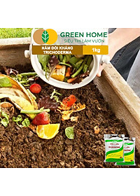 Nấm Đối Kháng Trichoderma Greenhome, Điền Trang, Bao 1kg, Ủ Phân Hữu Cơ, Ủ Rác, Đậu Tương, Khử Mùi, Cải Tạo Đất