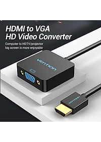 Cáp chuyển HDMI to VGA Vention hỗ trợ nguồn + audio , full HD 1080P - Hàng chính hãng