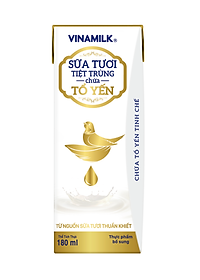 COMBO 24 Hộp Sữa Tươi Tiệt Trùng Chứa Tổ Yến Vinamilk - Lốc 4 Hộp 180ml