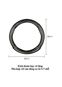 Bọc vô lăng dành cho Hyundai I10, I20, I30, Accent, Santafe, Tucson, Kona, Getz, Avante, Elantra, Trùm vô lăng cacbon