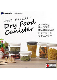 Hộp đựng thực phẩm khô Inomata, nắp mềm dẻo ôm khít với thân hộp giúp giữ kín & bảo quản thực phẩm an toàn - nội địa Nhật Bản