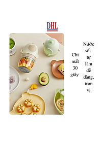 Máy xay mini Mitomo MT-350 cối thủy tinh 6 Lưỡi ,máy xay ăn dặm cho bé, xay thịt cháo sinh tố, tỏi ớt 300ml- Hàng Chính Hãng