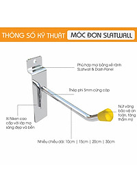 Móc đơn cài tấm SMLIFE Slatwall