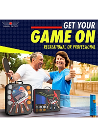 Vợt bóng bàn combo 2 chiếc tặng kèm 3 quả bóng và túi đựng - chính hãng dododios - Thiết kế chuẩn quốc tế