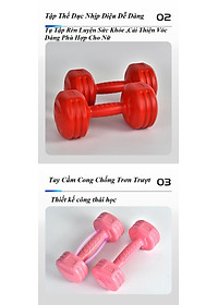 {1 Quả) Tạ Tay 1KG,1.5Kg,2KG,3KG,4Kg,5KG(Vỏ Nhựa Bọc Xi Măng)Dành Cho NAM, Nữ Chuyên Tập Gym Yoga Pilates, Thể Dục Thể thao Tại nhà(Màu NGẪU NHIÊN)
