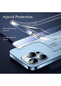 Ốp Lưng Cho iPhone 13 / 13 Pro / 13 Pro Max ESR Classic Hybrid Shock-Absorbing Case (Mặt Lưng Kính Cường Lực) - Hàng Nhập Khẩu