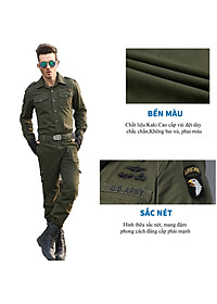 Bộ Quần Áo KaKi Lính Mỹ US ARMY U569 Kiểu Dáng Túi Hộp Chiến Thuật, Chất Liệu Kaki Cao Cấp Phong Cách Lính Cực Ngầu - HÀNG CHÍNH HÃNG