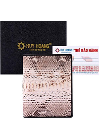 Ví Nam Da Trăn Nguyên Thủy Kiểu Đứng Huy Hoàng HT2306 (12.5 x 10 cm) - Da Nguyên Thủy