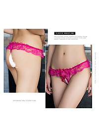 Combo 2 Quần Lót Lọt Khe Phối Ren Hở Đáy Đính Hạt Ngọc Trai Gợi Cảm Cho Nữ (màu ngẫu nhiên) LYEQ059