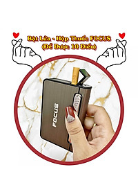 Hộp Quẹt Bật Lửa Khè - Hộp Đựng Thuốc Focus 10 (Điếu) 2in1 tiện lợi, Mẫu mới 2023