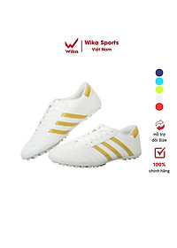Free Ship – Giày 3 sọc đá bóng nam Ct3 chính hãng Wika bóng đá sân cỏ nhân tạo, chất liệu da PU đã được khâu toàn bộ.