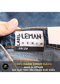 Quần Jean nam Leman xanh trơn JD02 - Slim Form