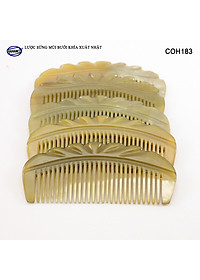 Lược sừng xuất Nhật (Size: S - 13cm) COH183 - Lược múi bưởi khía đẹp nhỏ gọn - Chăm sóc tóc