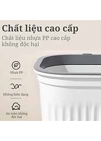 Thùng rác, thùng rác nhựa, chất liệu nhựa PP cao cấp - Chịu lực tốt - Có vòng áp suất cố định túi rác - Thay túi rác dễ dàng - Màu trắng - Nhỏ - Vừa - Lớn