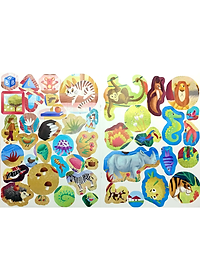 Sách Bóc Dán Thông Minh - Luyện Tay Thật Khéo, Luyện Mắt Thật Tinh - Động Vật Mà Em Thích