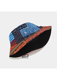 Nón tai bèo vành tròn, Mũ bucket thổ cẩm 2 mặt vải cotton cao cấp cho cả nam và nữ