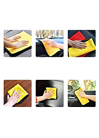 Khăn lau tay nhà bếp siêu thấm có móc treo chất liệu mềm mịn an toàn, màu vàng xanh xám