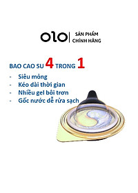 Bao cao su OLO tăng hưng phấn Ice & Fire lửa băng, siêu mỏng, nhiều gel - Hộp 10 bcs