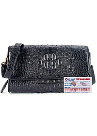 Túi Đeo Nữ Da Cá Sấu Huy Hoàng HT6255 (12 x 21 cm) - Đen