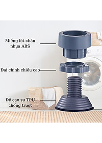 Bộ 4 Chân Kê, Đế Chống Rung Nâng Đỡ Máy Giặt Tủ Lạnh Đa Năng Điều Chỉnh Độ Cao Chống Rung Lắc
