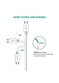 Ugreen UG40419US142TK 1.5M màu trắng Dây USB Type-C sang micro USB - HÀNG CHÍNH HÃNG