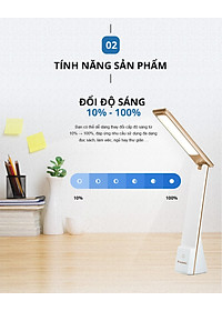 Đèn Bàn Sạc PANASONIC 5W HHGLT0339W88L – HHGLT0339B88L Siêu Nhỏ gọn, Nút cảm ứng thay đổi độ sáng, thay đổi 3 màu ánh sáng, Gập để bật tắt, không ánh sáng xanh bảo vệ mắt
