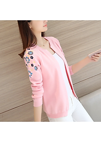 Áo Len Nữ Kiểu Khoác Cardigan Thời Trang Korea Thu Đông Họa Tiết Hoa Thêu ALNO20 MayHomes 