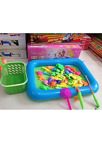 Đồ Chơi Câu Cá Cho Bé Nam Châm 28 Chi Tiết Có Bể Phao Tặng Kèm Đồ Bơm Tay - Bộ Câu Cá Cho Bé Trò Chơi Giải Trí
