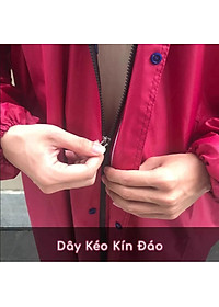 Áo Mưa Dây Kéo Cao Cấp Người Lớn Vải Dù Da Cá 1m4 - Giao màu ngẫu nhiên