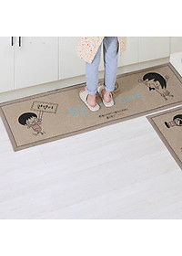 Bộ 2 thảm trải sàn nhà bếp mẫu mới cao cấp đế cao su chống trơn trượt tiện dụng - giao họa tiết và màu sắc ngẫu nhiên