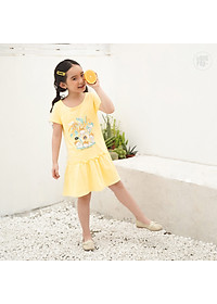 Đầm Cho Bé Gái Miss Meow Tới Size Đại. Váy Cotton Thun Hè Trẻ Em In Hình Mèo 3-11