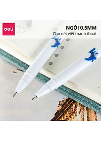Bút gel học sinh Deli 0.5mm mực Xanh/Đen - Chất lượng mực an toàn trơn tru, thân bút trang bị đệm tay chống trượt - EG30
