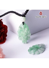 Mặt dây chuyền nữ hoàng hồ ly đá cẩm thạch phỉ thúy mệnh hỏa mộc - Ngọc Quý Gemstones