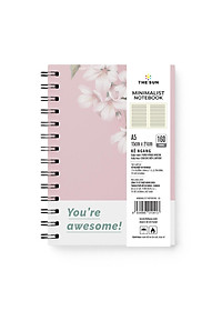 Sổ Lò Xo Bìa Cứng Minimalist A5 - Kẻ Ngang - 160 Trang 80gsm - The Sun 03