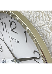 Đồng hồ treo tường Nhật Bản Rhythm CMG494BR18 ,Kích thước 36.0 x 4.4cm, 855g, Vỏ nhựa cao cấp, dùng PIN