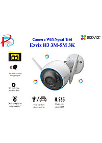 Camera Wifi Ngoài Trời Ezviz H3 Phiên Bản 3MP và 5MP Siêu Nét Có Màu Ban Đêm - Hàng chính hãng