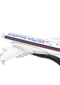 Mô Hình Máy Bay Trưng Bày Airbus A380 Singapore Airlines Everfly (Trắng Xanh Đậm)