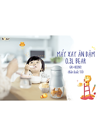 Máy Xay Thực Phẩm Bear QSJ-D02Q1 Xay Cực Êm 0.6L - Hàng Nhập Khẩu