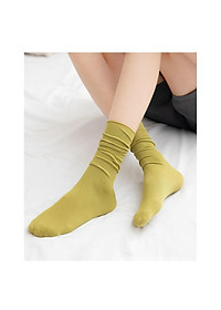 Tất nữ nhún cổ cao phong cách Vintage Hàn Quốc mỏng nhẹ phù hợp mùa hè