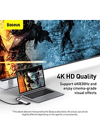 Hub Baseus Metal Gleam Series Multifunctional Type-C HUB Docking Station -Hàng Chính Hãng
