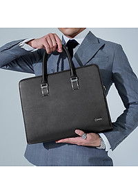 Túi Xách, Cặp Thời Trang Nam Khóa Số Cao Cấp Da Bò Mill CTS12 Đen